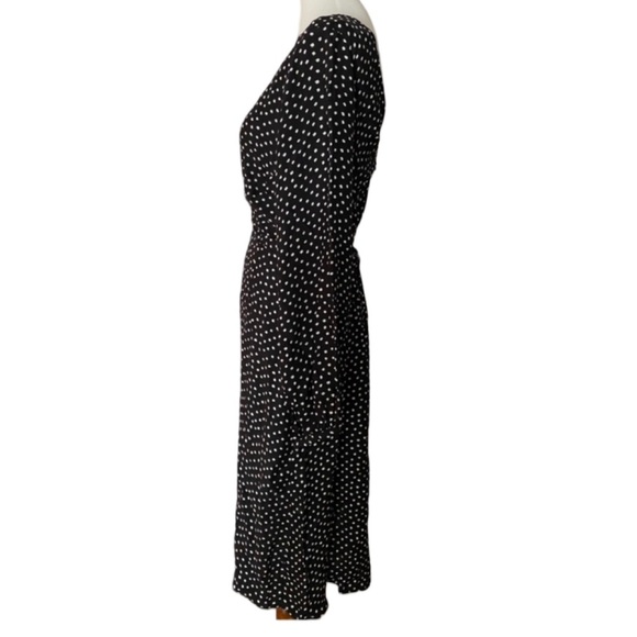 Anthropologie Agatha Midi Dress in Black & White Polka Dot with Open Back. Sz 8. - Picture 7 of 12